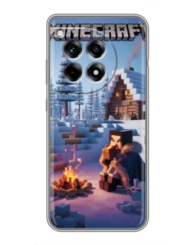 Чохол для OnePlus 12R з картинкою «Зимовий Minecraft»