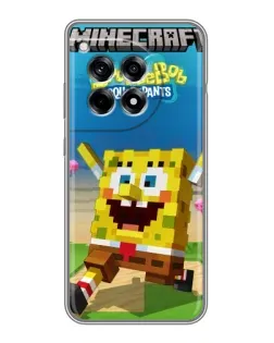 Чехол для OnePlus 12R с картинкой «Губка Боб Minecraft» Чехол для OnePlus 12R с картинкой «Губка Боб Minecraft»