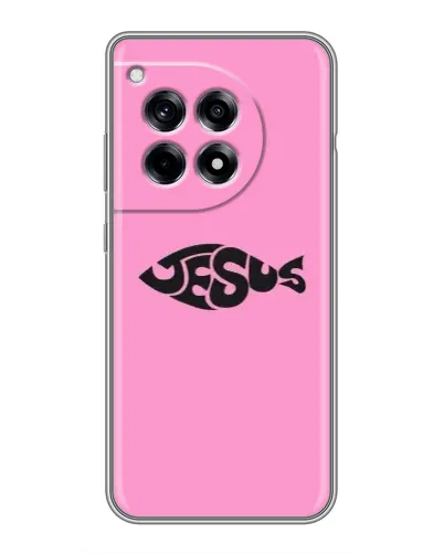 Чохол для OnePlus 12R з картинкою «Рожевий символ Jesus»