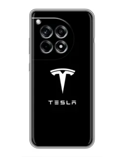 Чохол для OnePlus 12R з картинкою «Tesla White Logo» Чохол для OnePlus 12R з картинкою «Tesla White Logo»