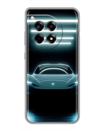 Чохол для OnePlus 12R з картинкою «Tesla в неоні» Чохол для OnePlus 12R з картинкою «Tesla в неоні»