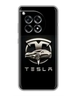 Чохол для OnePlus 12R з картинкою «Tesla — срібне авто» Чохол для OnePlus 12R з картинкою «Tesla — срібне авто»