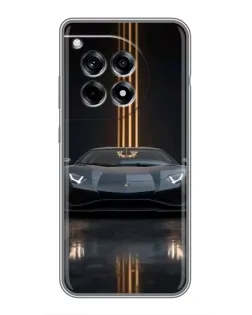 Чехол для OnePlus 12R с картинкой «Lamborghini золотые линии»