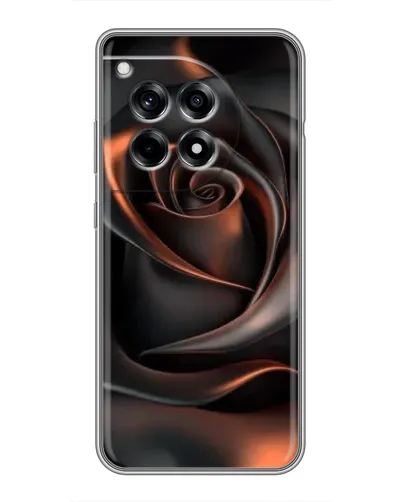 Чохол для OnePlus 12R з картинкою «Шовкова чорна троянда»