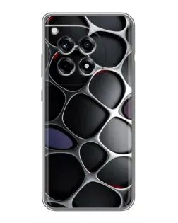 Чохол для OnePlus 12R з картинкою «Об'ємна темна решітка»