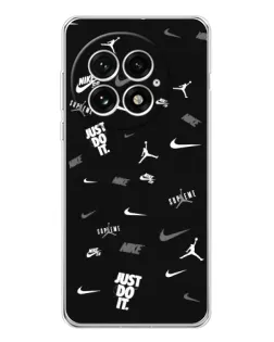 Чехол для OnePlus 13 с картинкой «Nike Black Pattern»