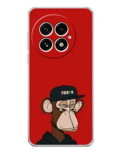 Чехол для OnePlus 13 с картинкой «Bored Ape — красный фон»