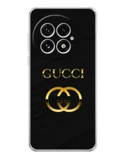 Чехол для OnePlus 13 с картинкой «Золотой логотип Gucci»