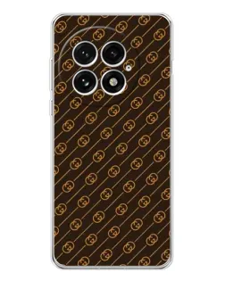 Чехол для OnePlus 13 с картинкой «Gucci — золотые диагонали»