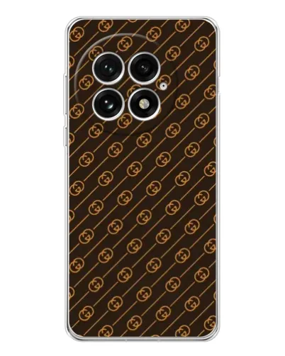Чехол для OnePlus 13 с картинкой «Gucci — золотые диагонали»