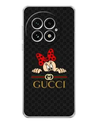 Чехол для OnePlus 13 с картинкой «Минни Маус Gucci — черный»