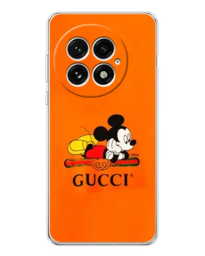 Чехол для OnePlus 13 с картинкой «Микки Маус Gucci — оранж» Чехол для OnePlus 13 с картинкой «Микки Маус Gucci — оранж»