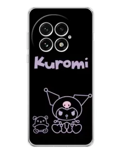 Чехол для OnePlus 13 с картинкой «Kuromi — черный минимализм»