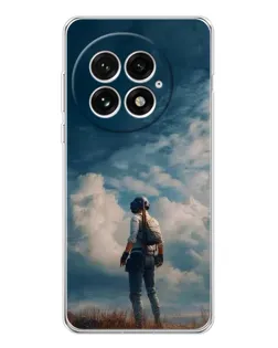Чехол для OnePlus 13 с картинкой «Герой PUBG на скале»
