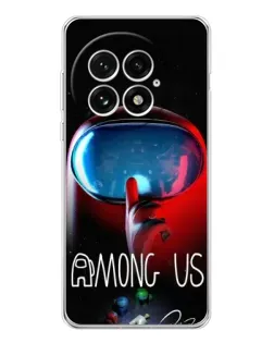 Чехол для OnePlus 13 с картинкой «Красный импостер — макро»