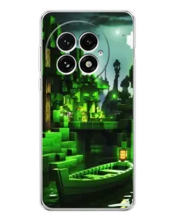 Чехол для OnePlus 13 с картинкой «Minecraft лесной пейзаж»