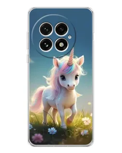 Чехол для OnePlus 13 с картинкой «Единорог на поляне»
