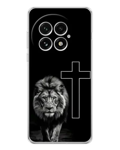 Чехол для OnePlus 13 с картинкой «Лев и Крест» Чехол для OnePlus 13 с картинкой «Лев и Крест»
