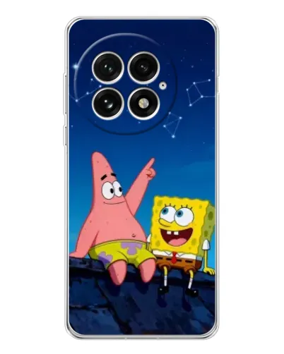 Чехол для OnePlus 13 с картинкой «Губка Боб и Патрик ночью» Чехол для OnePlus 13 с картинкой «Губка Боб и Патрик ночью»