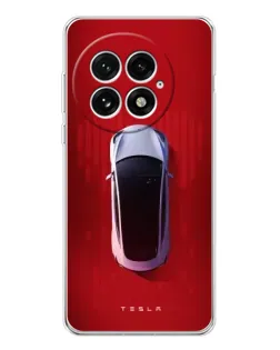 Чехол для OnePlus 13 с картинкой «Tesla Top View»