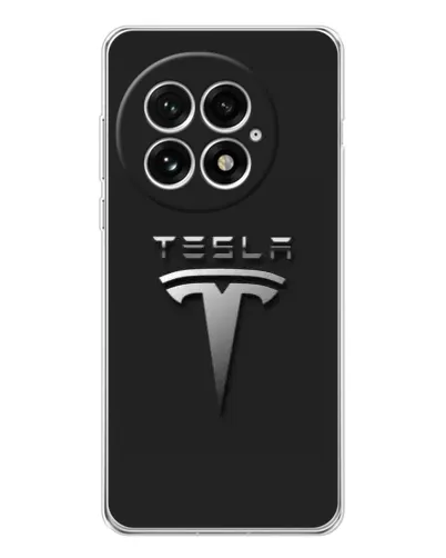 Чехол для OnePlus 13 с картинкой «Стальной логотип Tesla» Чехол для OnePlus 13 с картинкой «Стальной логотип Tesla»
