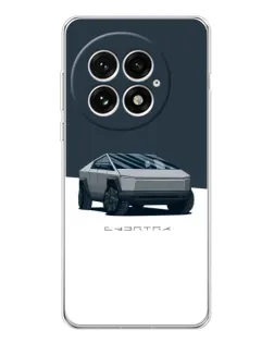 Чехол для OnePlus 13 с картинкой «Серебристый Cybertruck Tesla»