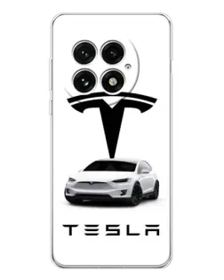 Чехол для OnePlus 13 с картинкой «Tesla White Style»