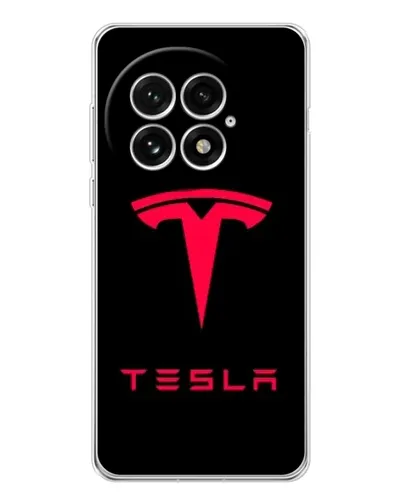 Чехол для OnePlus 13 с картинкой «Tesla Red Logo» Чехол для OnePlus 13 с картинкой «Tesla Red Logo»