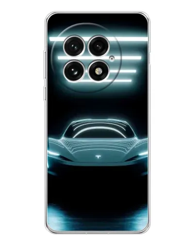 Чехол для OnePlus 13 с картинкой «Tesla в неоне» Чехол для OnePlus 13 с картинкой «Tesla в неоне»