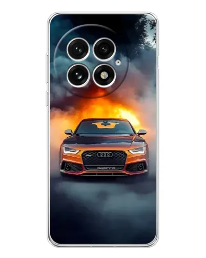 Чохол для OnePlus 13 з картинкою «Audi у вогняному диму»