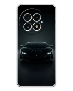 Чехол для OnePlus 13 с картинкой «Черный Lamborghini Aventador»