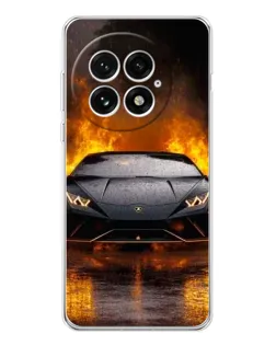 Чехол для OnePlus 13 с картинкой «Lamborghini в огне»