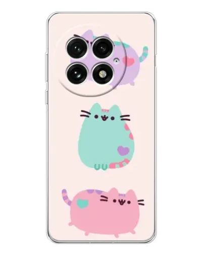 Чехол для OnePlus 13 с картинкой «Pusheen трио» Чехол для OnePlus 13 с картинкой «Pusheen трио»