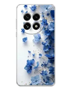 Чехол для OnePlus 13 с картинкой «Голубой цветочный каскад»