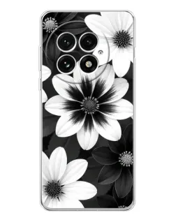 Чехол для OnePlus 13 с картинкой «Монохромные астры»