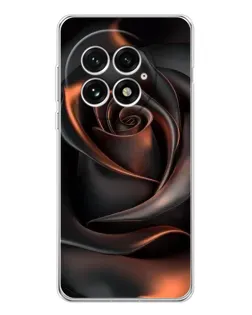 Чехол для OnePlus 13 с картинкой «Шелковая черная роза»
