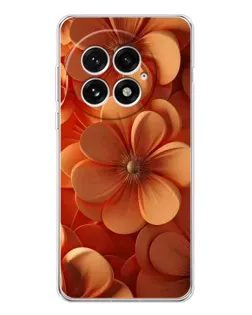 Чехол для OnePlus 13 с картинкой «Оранжевый макро цветок»