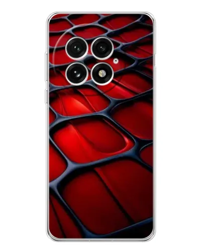 Чехол для OnePlus 13 с картинкой «Красная глянцевая сетка» Чехол для OnePlus 13 с картинкой «Красная глянцевая сетка»