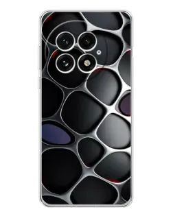 Чехол для OnePlus 13 с картинкой «Объемная темная решетка»