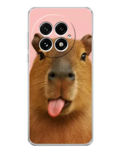 Чехол для OnePlus 13 с картинкой «Капибара с языком» Чехол для OnePlus 13 с картинкой «Капибара с языком»