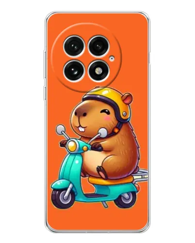 Чехол для OnePlus 13 с картинкой «Капибара на скутере» Чехол для OnePlus 13 с картинкой «Капибара на скутере»