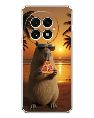 Чехол для OnePlus 13 с картинкой «Капибара с пиццей» Чехол для OnePlus 13 с картинкой «Капибара с пиццей»