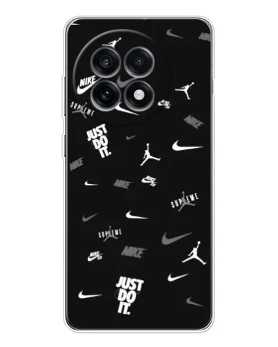 Чохол для OnePlus 13R з картинкою «Nike Black Pattern»