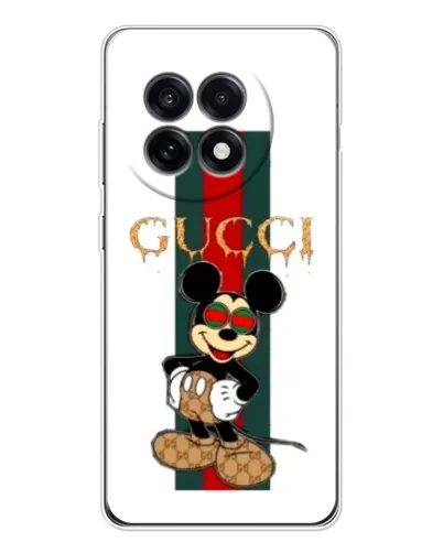 Чохол для OnePlus 13R з картинкою «Міккі Маус Gucci — смуги»