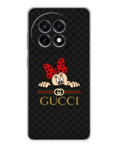Чохол для OnePlus 13R з картинкою «Мінні Маус Gucci — чорний»