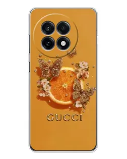 Чохол для OnePlus 13R з картинкою «Gucci — золоті метелики» Чохол для OnePlus 13R з картинкою «Gucci — золоті метелики»
