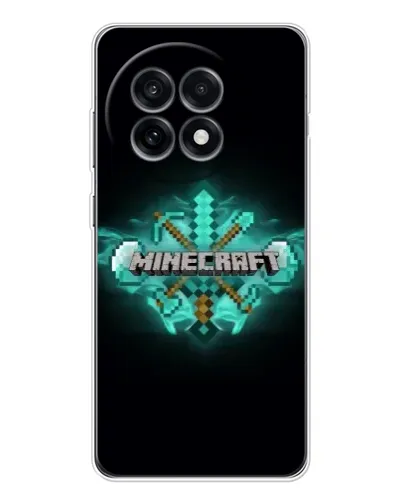 Чохол для OnePlus 13R з картинкою «Minecraft Diamond лого» Чохол для OnePlus 13R з картинкою «Minecraft Diamond лого»