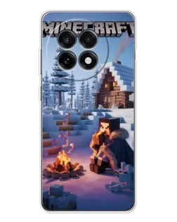Чохол для OnePlus 13R з картинкою «Зимовий Minecraft» Чохол для OnePlus 13R з картинкою «Зимовий Minecraft»