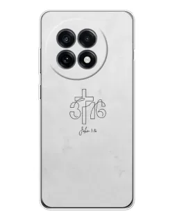 Чохол для OnePlus 13R з картинкою «Івана 3:16 Хрест»