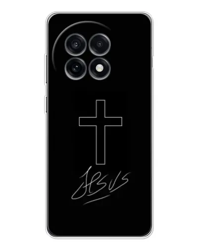 Чехол для OnePlus 13R с картинкой «Графический крест Jesus» Чехол для OnePlus 13R с картинкой «Графический крест Jesus»